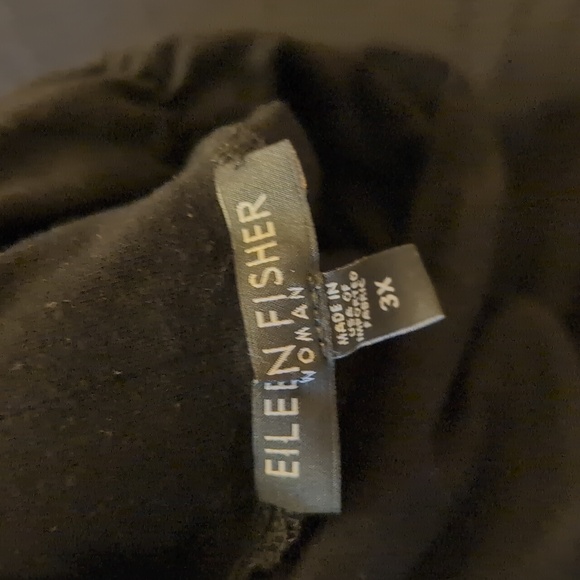Eileen Fisher Black Turtleneck Top Stretchy Soft Material Size 3X - Picture 4 of 9